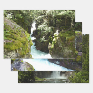 Feuille De Papier Cadeau Avalanche Gorge II dans le parc national de Glacie