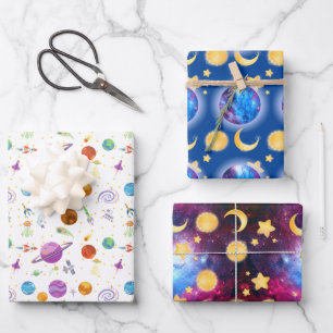 Feuille De Papier Cadeau Aventure spatiale