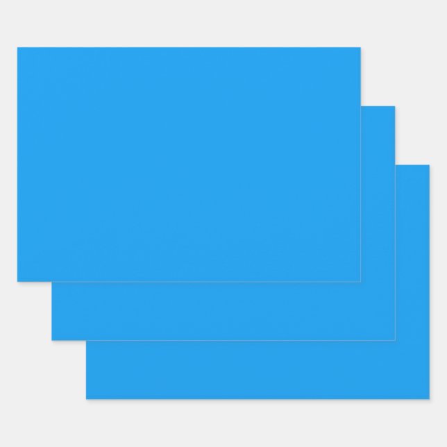 Feuille De Papier Cadeau Azure (couleur solide)  (Lot)