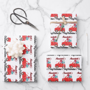 Feuille De Papier Cadeau Baby First Valentine Day Anniversaire First Birthd