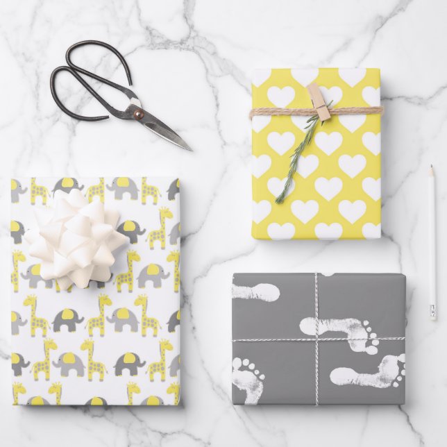 Feuille De Papier Cadeau Baby shower (Recto)