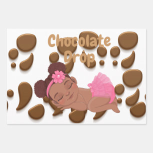 Feuille De Papier Cadeau Baby shower à goutte de chocolat