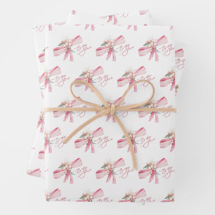 Feuille De Papier Cadeau Baby Shower Arc-en-Ciel Rose Blush Aquarelle