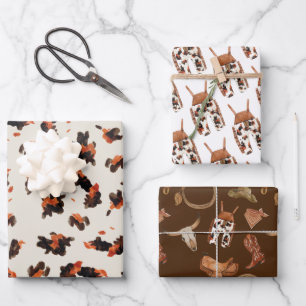 Feuille De Papier Cadeau Baby shower Cowboy Anniversaire