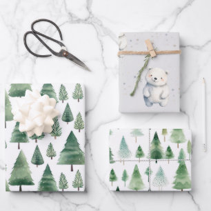Feuille De Papier Cadeau Baby shower de l'ours en peluche