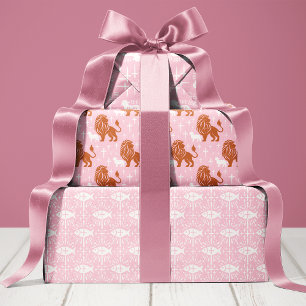 Feuille De Papier Cadeau Baby Shower Fille Chrétienne Religieux