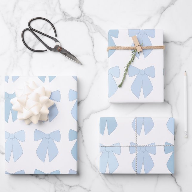 Feuille De Papier Cadeau Baies bleues (Recto)