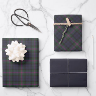 Feuille De Papier Cadeau Baird Patiné Tartan écossais
