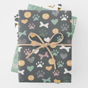 Feuille De Papier Cadeau Balles De Balles Et Meilleur Motif Ami