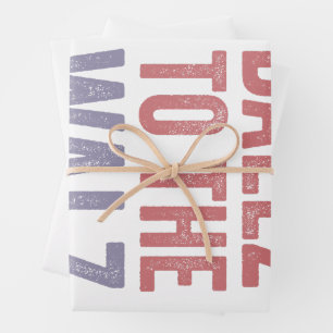 Feuille De Papier Cadeau Ballz aux élections Walz Harris Walz 2024