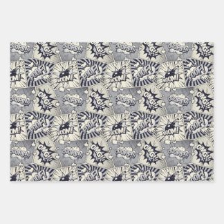 Feuille De Papier Cadeau Bande dessinée Bubbles Pop Art