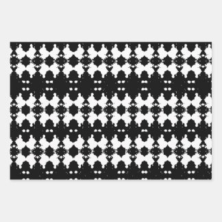 Feuille De Papier Cadeau Barre d'arbre de deuil noir