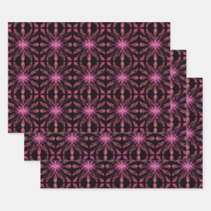 Feuille De Papier Cadeau Bâtons lumineux Neon Motif Abstrait