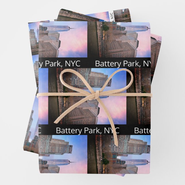 Feuille De Papier Cadeau Batterie Park de Staten Island Ferry NYC (En situation)