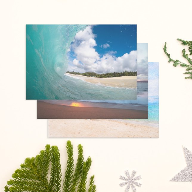 Feuille De Papier Cadeau Beach Trio Paradis tropical (Créateur téléchargé)