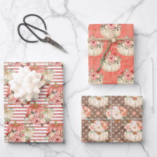Feuille De Papier Cadeau Beau Baby shower Citrouille Cadeaux d'anniversaire