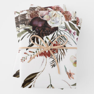Feuille De Papier Cadeau Beau modèle floral moderne cadeau cadeau