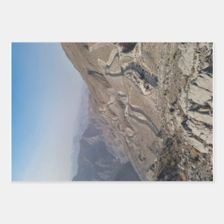 FEUILLE DE PAPIER CADEAU BEAU PAYSAGE DE MONTAGNE.