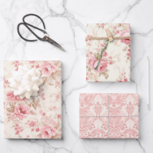 Feuille De Papier Cadeau Beauté rose rose