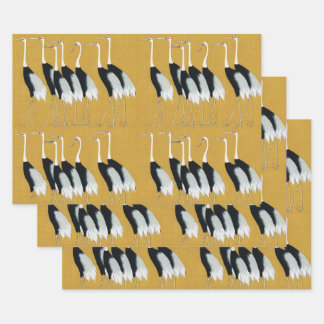 Feuille De Papier Cadeau Beautiful Japanese Red Crown Cranes by Ogata Korin