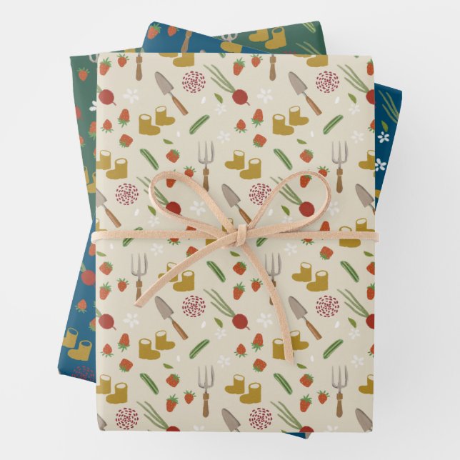 Feuille De Papier Cadeau Bébé en Fleur Growing Garden Baby shower (En situation)