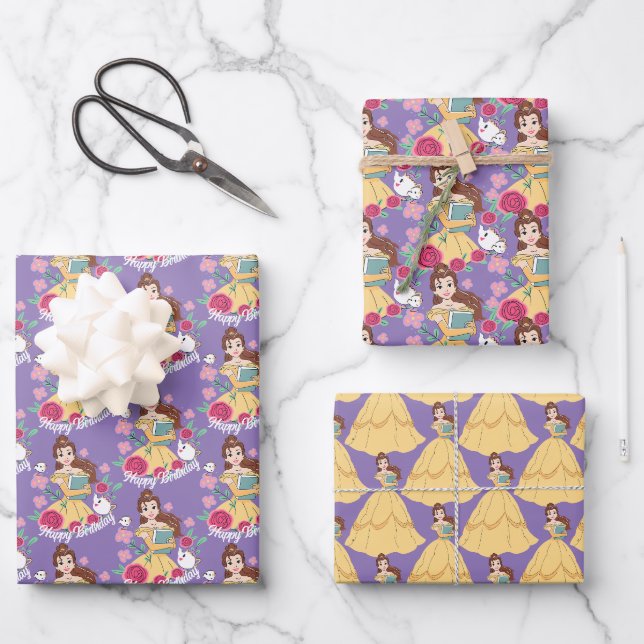 Feuille De Papier Cadeau Belle & Amis Bookish Blooms (Recto)