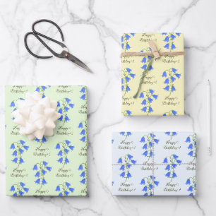 Feuille De Papier Cadeau Belle Cellules bleues