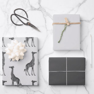 Feuille De Papier Cadeau Belle Giraffe thème