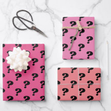 Belle Mystère Enveloppe cadeau Question Mark Black