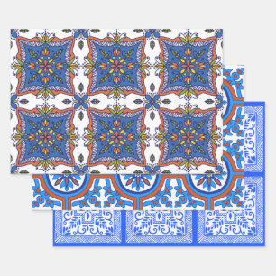 Feuille De Papier Cadeau Belles conceptions de carreaux