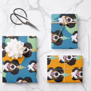 Feuille De Papier Cadeau Bernese Mountain Dog Anniversaire 