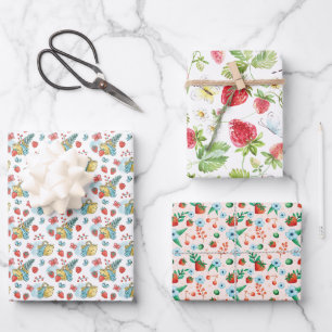 Feuille De Papier Cadeau Berry First Birthday Cadeau 3 set