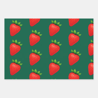Feuille De Papier Cadeau Berry Sassy™ Strawberry Wrapping Paper – Junie Fer