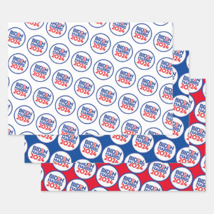 Feuille De Papier Cadeau Biden Harris 2024