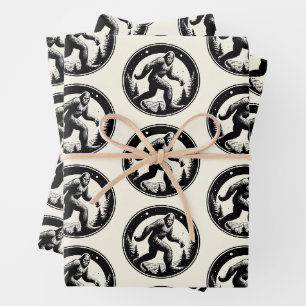 Feuille De Papier Cadeau Bigfoot Illustration Folklore