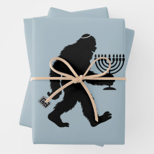 Feuille De Papier Cadeau Bigfoot juif Hanukkah Chanukah Humour Hilarant