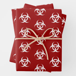 Feuille De Papier Cadeau Bioaléa rouge et blanc