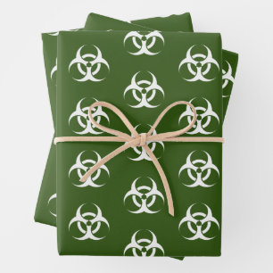 Feuille De Papier Cadeau Bioaléa vert et blanc