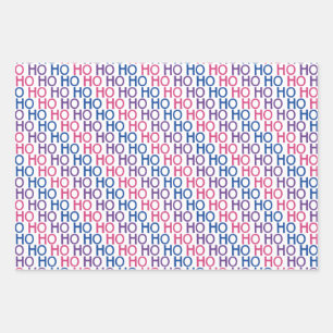Feuille De Papier Cadeau Bisexual Pride Ho Ho Ho Motif Enveloppement de pap