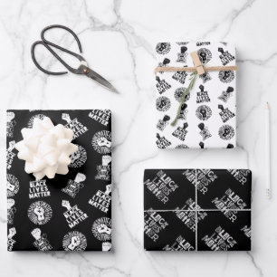 Feuille De Papier Cadeau Black Lives Matt BLM Power Fist Collection Trio