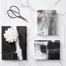 Black White Grey Russe Abstrait s2
