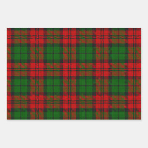 Feuille De Papier Cadeau Blackwatch Campbell Tartan Red Green Plaid