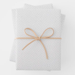 Feuille De Papier Cadeau Blanc solide texturé.