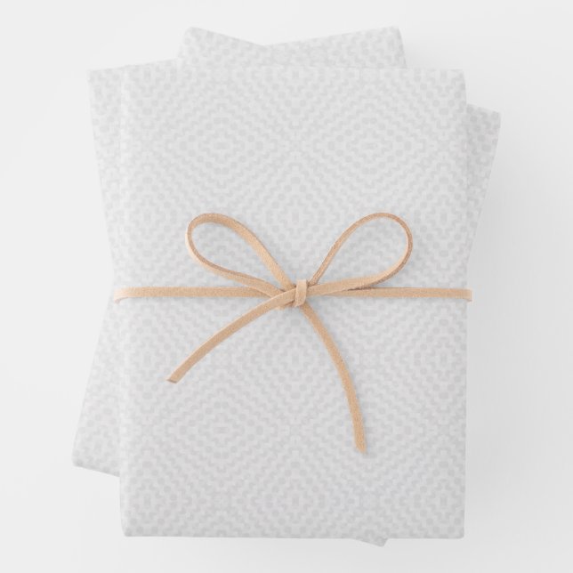 Feuille De Papier Cadeau Blanc solide texturé. (En situation)