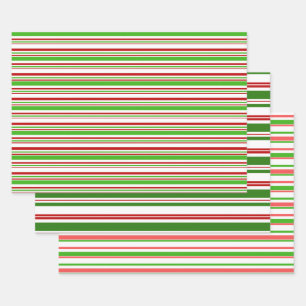 Feuille De Papier Cadeau Blancs, Rouges, Vert, Blancs, Bleus