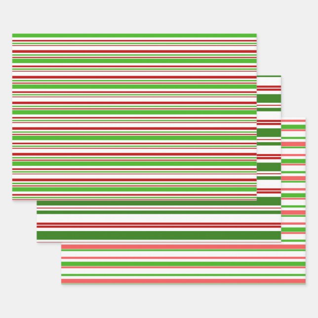 Feuille De Papier Cadeau Blancs, Rouges, Vert, Blancs, Bleus (Lot)