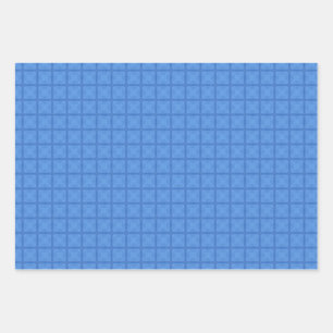 Feuille De Papier Cadeau Bleu azur belle décoration géométrique