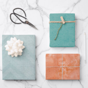 Feuille De Papier Cadeau Bleu Chevron