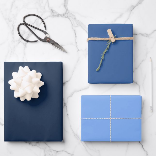 Feuille De Papier Cadeau Bleu clair (Recto)