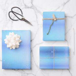 Feuille De Papier Cadeau Bleu clair avec arrosage